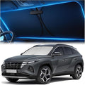 Windshield Sunshade for Hyundai Tucson 2022 2023 2024 2025 2026 - Innovative No-Light-Pass Technology, Mirror Cut-Out, Blocks 99% UV Rays, Fade-Resistant, Easy-Fold Tucson Windshield Sun Shade