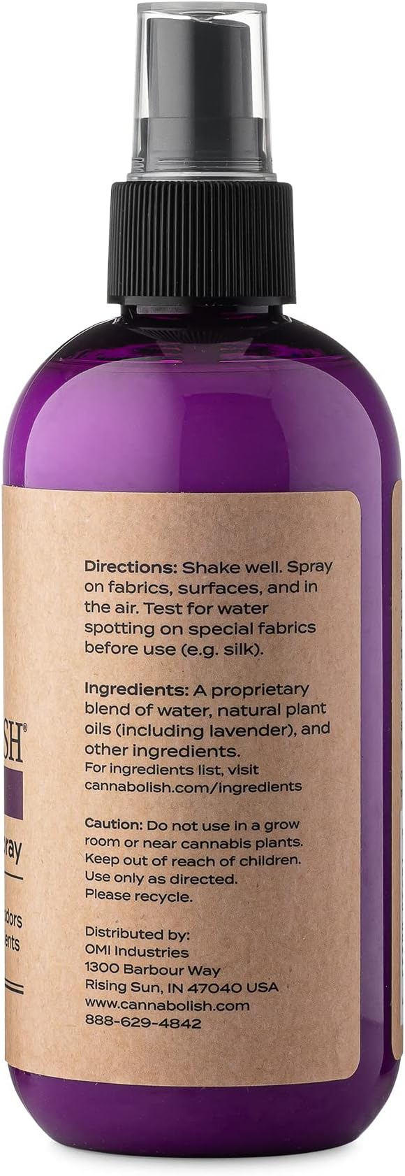 Cannabolish Lavender Smoke Odor Eliminator Spray and Air Freshener, 8 fl. oz, Natural Ingredients