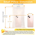 2 Pack Small Pillow, Memory Foam Mini Pillow 11 X 7 Inches for Travel, Sleeping, Nap and Neck, Knee, Lumbar Support, Tiny Cushion for Pet, Dogs (Off-White)