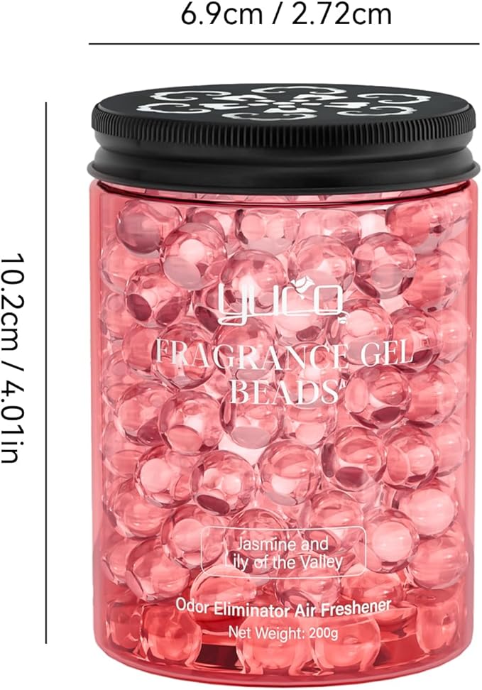 Fragrance Gel Beads Superior Aroma Air Freshener, Eliminates Odors in Cars, Offices, Pet Areas, Cabinets, Plant Based, 200g, Pack of 1, Cedar Twilight Scent