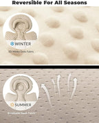 Infant Car Seat Insert with Extra Cushion for Preemie to Toddler, Reversible Newborn Carseat Insert for Baby Head Body Support, Fits for Stroller, Baby Swing, Bouncer - Dots, Beige