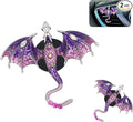 Bling Wyvern Car Air Freshener Vent Clips,2pcs Alloy Purple Enamel Dragon Vent Clips Car Accessories,Refillable Car Diffuser with Felt Mads,Coffee Fragrance Tablets