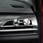 THEDOTS Silver Car Vent Clip Air Freshener, Reusable Car Scent Diffuser, Car Accessories, Frosted Ebony Scent