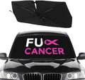 Socira Fuck Breast Cancer Pink Ribbon Car Windshield Sun Shade Umbrella Foldable Sunshade for Front Window Auto Windshield Sunshade Covers Car Accessories Protect from Sun Rays Heat 57'' X 30''