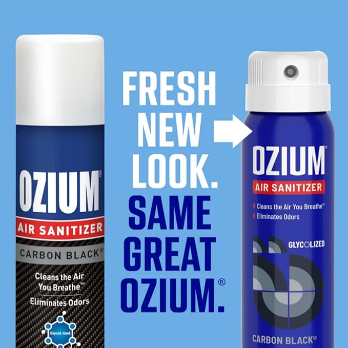 Ozium® 3.5 Oz. Air Sanitizer & Odor Eliminator for Homes, Cars, Offices and More, Carbon Black Scent - 3 Pack