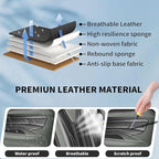 Fit Rogue Car Seat Covers Premium Leather for Nissan Rogue 2014-2025 2026. Waterproof， Breathable, Scratch-Resistant & All-Weather Seat Cushion Protector （Full Set,Gray&Black