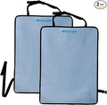Enovoe Kick Mats - Set of 2 - Back of Seat Protector for Kids Feet - Car Seat Back Protector - Shields from Dirt and Scuffs - Durable Material - 16.8x32.8inch - Grey - Kick Mats Back Seat Protector