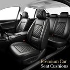 Fit TL Car Seat Covers for Acura TL 2004-2014 - Premium Leather, Waterproof, All-Weather, Airbag Compatible, Anti-Slip, Breathable, Easy Install, Seat Protectors, Full Set, Black