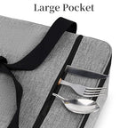 Bodaon Casserole Carriers for Hot or Cold Food, Fits 11"x15"Baking Dish, Bottom Support, Cationic fabric, Portable Warmer for Travel, Keep Warm Food Containers,Keeps Food Hot for Hours, Grey