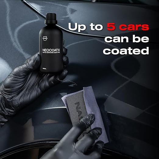 Nasiol Neocoatx Nano Ceramic Coating for Cars 100 ml, Auto Detailing Kit Body Armour, Scratch Resistance Up to 1 Year Paint Protection for Vehicle and Motorcycles.