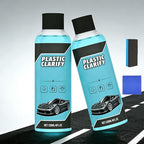 Interior Maintenance Refresher for Car, Plastic Clarify Tire Shine for Cars, 4 oz Black Plastic Car Trim Restorer Spray, Waterless Detailer for Rubber, Vinyl, and Plastic, Restores Deep Shine (2pcs)