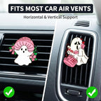 Car Air Fresheners Vent Clips Car Diffuser Vent Clip, Car Decoration Cute Car Interior Decor, Car Accessories for Women (2 Pcs Pink Halloween Ghost-C)