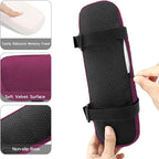 MOSISO Chair Armrest Pads (2 Pack), Memory Foam Home/Office Chair Arm Rest Covers Comfy Computer Gaming Elbow Cushion Removable Washable Elbow Support Forearm Pressure Relief, Wine Red