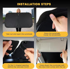 Windshield Sun Shade, Car Sun Shade Windshield, Reflector Sunshade Offers Ultimate Protection for Car Interior, Reflective Polyester Blocks Heat for Cars,Trucks,SUVs (57 x 31.5 in)