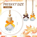 30 Pcs 30 Pcs Winter Car Diffuser Bottles Snowman Pumpkin Car Diffuser Winter Fall Hanging Empty Vehicle Air Freshener with Bow for Holiday Party Gift (Pumpkin)