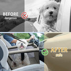 PetsHome Dog Car Seat Foldable Dog Car Booster Seat Waterproof Breathable Oxford Travel Bag for Small to Medium Dogs, Puppies, and Pets-Pure Grey