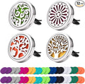 Car Diffuser Vent Clip 4 Pack, Car Aromatherapy Essential Oil Diffuser Vent Clips 30mm, Stainless Steel Locket 44 Felt Pads