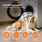 Soulbond Dog Bed for Car Back Seat Soft Plush Backseat Pet Bed Mat Non-Slip Travel Pet Mat, Fuzzy Plaid Dog Seat Cover, Fit for Backseat Extenders and Trucks SUVs (Gray and White, 54" x 24.8")