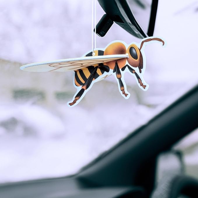 Archie McPhee 3D BEE AIR FRESHENER, Yellow, one Size