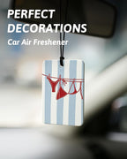Trendy Preppy Beach Car Air Freshener 4 PCs, Girly Coastal Hanging Air Freshener for Cars Closet Drawer Books, Preppy Beach Car Accessories Mirror Decor for Women