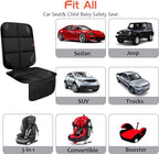 Car Seat Protector 1 Pack Car Seat Cushion Mat Thickest Padding,Waterproof 600D Fabric Car Seat Covers for Non-Slip Backing Mesh Pockets for Baby and Pet (Brown, 2 Pcs)