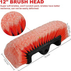 Car Wash Brush with Long Handle for Car Truck Boat RV SUV Washing (Orange, 70")