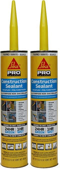 Sika Sikaflex - White - Construction sealant (White) - All-Purpose Polyurethane sealant - for All Types of Joints 1/2" or Smaller - 10.1 fl oz (Pack of 2)