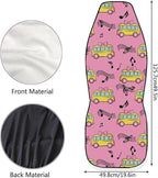 Car Seat Covers 2 Pcs Breathable School Bus Pink Car Seat Cover Stretch Polyester Fabric Cover Removable Automotive Accessories Universal Fit for Most Cars,SUV, Trucks