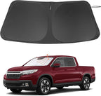 Windshield Sun Shade Custom Fit for 2017-2024 2025 2026 Honda Ridgeline Crew Cab Accessories Foldable Sunshade Sun Blocker Protect Car from Sun Rays & Heat Damage Keep Car Cooler