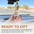 NewEleven Easter Gifts For Dad - Car Accessories Gift For Father, Birthday Gifts For Dad From Daughter, Son, Kid - Car Air Freshener Hanging 2 Pack, Mahogany Teakwood Essential Oil Diffuser