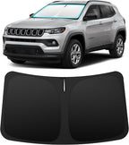 INSAUTO Custom Fit Windshield Sun Shade Accessories for Jeep Compass 2017-2025, Foldable Front Window Sunshade, UV & Heat Reflector, Keeps Interior Cool, Includes Storage Bag