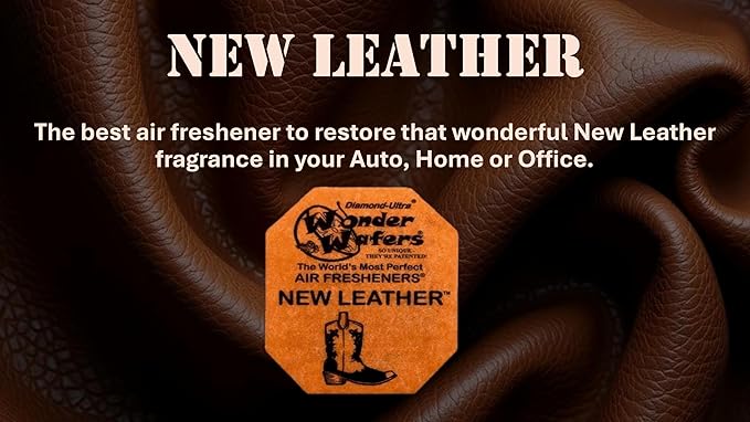Wonder Wafers Air Fresheners, New Leather Scent, 50 Count, Individually Wrapped