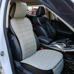 Suninbox Car Seat Covers Front Seat Only,Cloth Car Seat Covers,Linen Car Seat Protector Universal Fits Most Automotive,Vans,SUVs,Trucks Gray