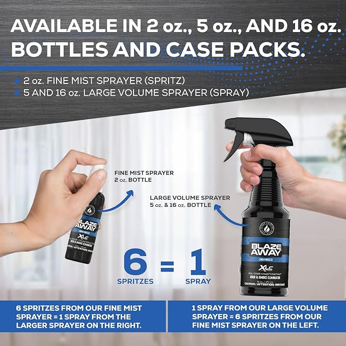 Blaze Away Commercial Air Freshener & Odor Eliminator for Strong Odor - Industrial-Grade Room Spray & Room Deodorizer for Home, Car, Smoke & Pet Odors - Long-Lasting Odor Absorber, Room Fresheners