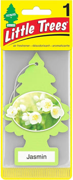 LITTLE TREES Car Air Freshener Hanging Paper Tree for Home or Car , "lime green” , Jasmin scent
