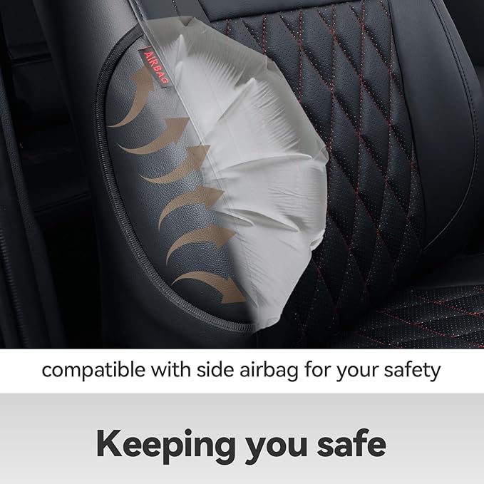 coverdream 2026 Rav4 Seat Covers Custom Fit for 2026 Toyota Rav4 Hybrid (SE,XSE) & PHEV GR Sport SUV,Full Set Luxury Waterproof Leather Car Seat Protector