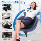Seat Cushion, Ergonomic Memory Foam Seat Cushions for Office Chairs, Car, Long Trip, Desk Chair, Lab, Extra Large Size for Sciatica & Hip & Tailbone Pain Relief, Sciatica Support (Black)