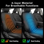 EKR Camry Seat Covers for Toyota Camry TRD 2020 2021 2022 2023 2024,Waterproof Truck Seat Cushion Protectors,Leather Car Seat Cover Full Set -Faux Leather (Black)