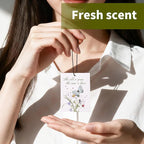 4pcs Christian Car Air Freshener, 3.15x2.36in/8x6cm Portable Cute Bible Verses Car Hanging Air Freshener with Pretty Bow and Floral Patterns for Cars Bathroom Dorm Books Decor(Green)