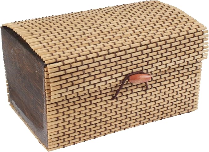 BambooMN Granulated Bamboo Charcoal Odor Absorber Bag in Decorative 6.25" x 3.75" x 3.75" Brown Box, 2 Pieces