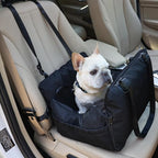 VVICOGARD Dog Car Seats for Small Dogs, Removable Airbag Design Black Washable Pet Booster Seat with Thick Cushion, Travel Doggie Bed Carseat for Small Dog Up to 33 lbs