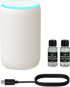 Portable Waterless Essential Oil Diffuser Starter Kit with 7 Lights for Home Car and Office, Compact Scent Diffusers Includes 2 x 20mL Hotel Scent Oils, A Gift Idea for Parents and Friends