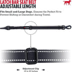 Tuff Pupper Dog Car Safety Belt | Adjustable 16–26" Latch Hook Seatbelt Restraint for Dogs | Heavy-Duty Nylon Webbing, All-Metal Hardware & 360° Swivel Carabiner | Universal Fit for Cars, Trucks & SUV