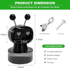 Smart Cute Robot Car Air Freshener, Fine Spray Car Aromatherapy Machine with Four-Gear Adjustment, Auto On/Off Mini Robot Fillable Essential Oil Diffuser for Vehicle Home Office (Cologne)