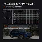 AOMSAZTO Custom Fit Seat Covers for Toyota RAV4: 2022 2023 2024 2025 SE Hybrid, 2019 2020 2021 2022 2023 2024 2025 Prime & XSE Hybrid - Full Set Waterproof Faux Leather (Black)