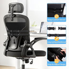 Large Lumbar Support Pillow for Office Chair, Car Seats and Home Desks, Ergonomic Back Support with Double Adjustable Straps, Machine Washable Cover, Black