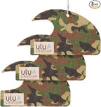 ulu Lagoon Hanging Car Air Freshener | Tropical Beach Coconut Surf Wax Scent Mini Wave | Long Lasting Car Freshener, Closet and Beyond | Made In USA | 3 Pack (Camo)