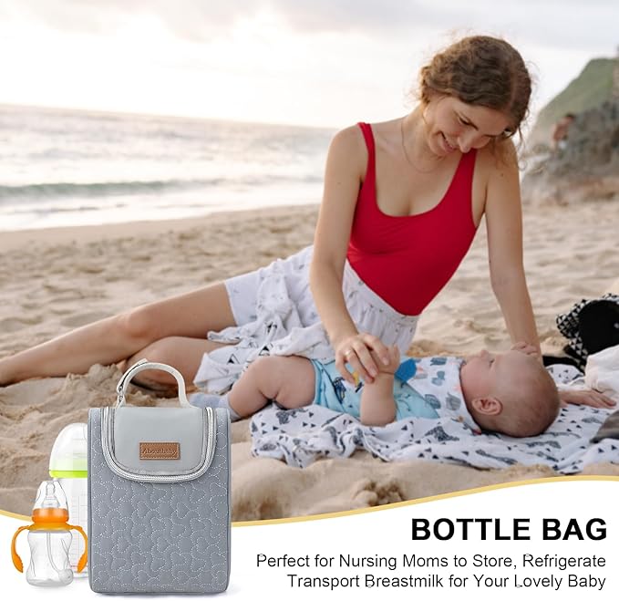 Accmor Breastmilk Cooler Bag, Insulated Baby Bottle Cooler Tote Bags for Nursing Mom Daycare, Portable Breast Milk Cooler Bag for Travel