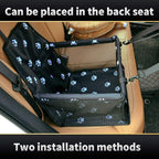 SWIHELP Dog Car Seat Puppy Portable Pet Booster Car Seat with Clip-On Safety Leash and PVC Support Pipe, Anti-Collapse,Perfect for Small Pets
