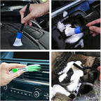 10pcs Car Detailing Kit, Premium Detailing Brush Set Includes 5 Soft Car Detailing Brushes, 3 Wire Brush, 2 Air Vent Brush for Cleaning Car Interior and Exterior Detailing, Blue